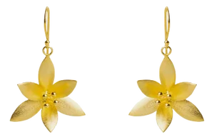 Lotus Blossom Gold Vermeil Earrings, 2 Pieces