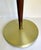 Wood Mid-Century Modern Walnut, Brushed Gold & Cast Iron Smoking Stand Pedestal Table For Sale - Image 7 of 13