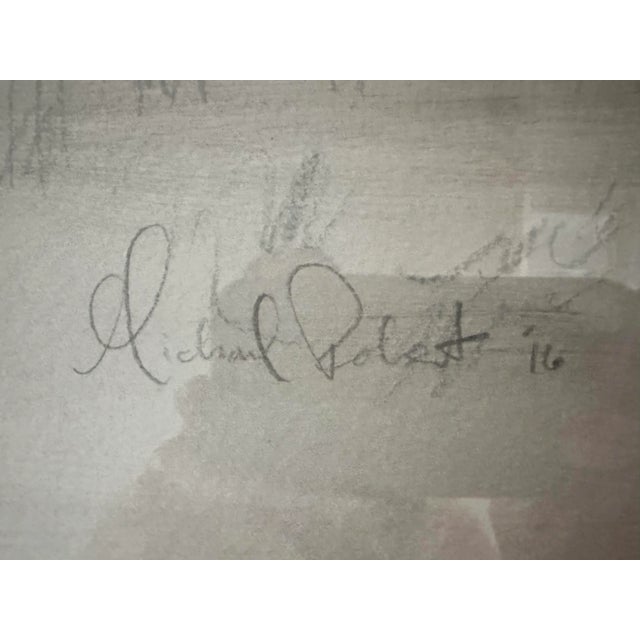 Steeplechase Colored Pencil Original Art by Michael Roberts With Light Grey Matte and Black Wooden Frame For Sale In Columbia, SC - Image 6 of 6