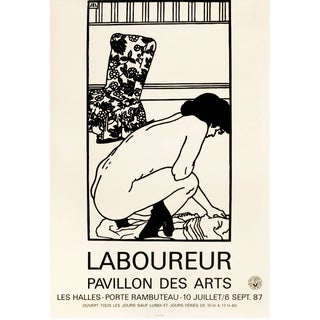 1988 French Exhibition Poster, Laboureur Exhibition at Pavillion Des Arts in Paris For Sale