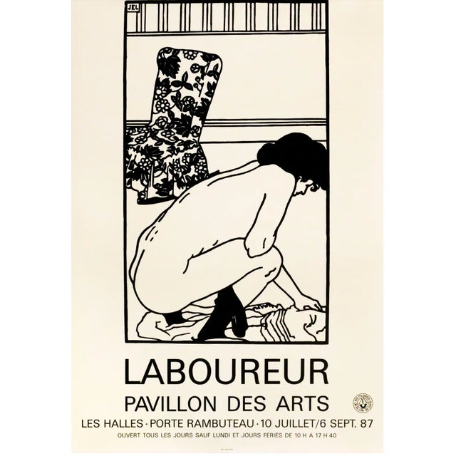 1988 French Exhibition Poster, Laboureur Exhibition at Pavillion Des Arts in Paris For Sale