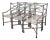 Vintage Target Back Wrought Iron Dining Chairs - Set of 6 For Sale