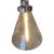 Industrial Silver Brushed Clear Glass Ceiling Pendant Light For Sale In Los Angeles - Image 6 of 7