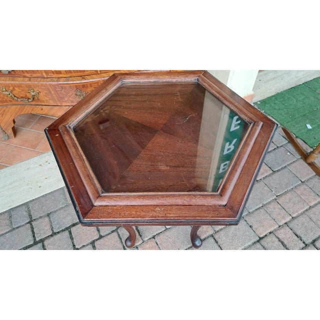 Antique English Hexagonal Coffee Table, 1890s For Sale - Image 4 of 7