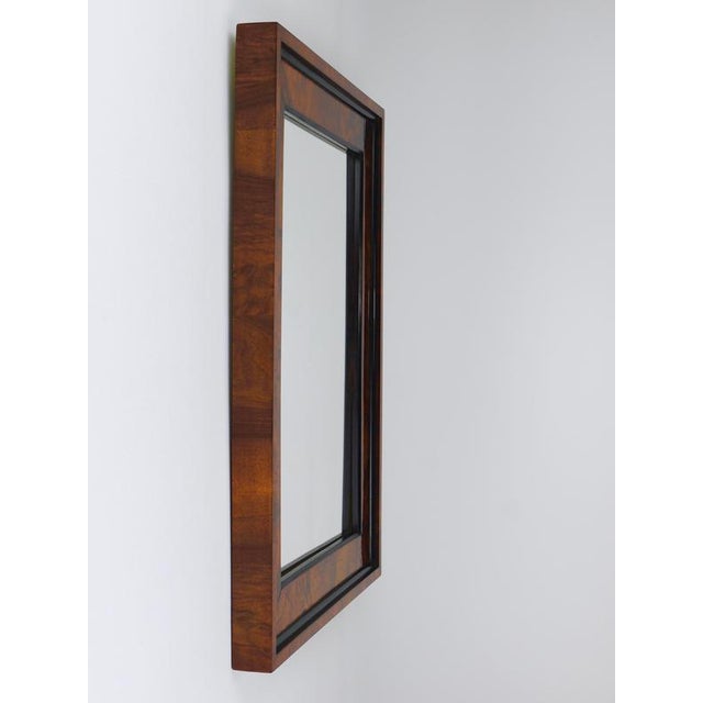 Antique Biedermeier Square Walnut Wall Mirror, Vienna, 1850s For Sale - Image 15 of 18