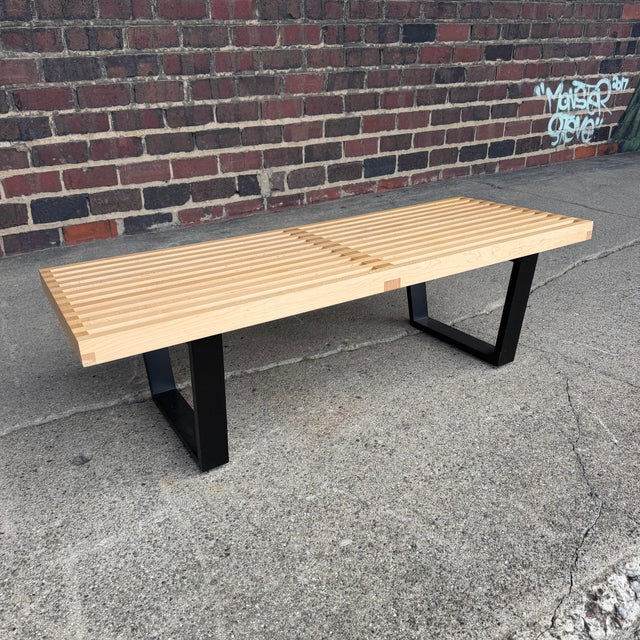 This is an iconic Nelson Platform Bench designed by George Nelson for Herman miller originally in 1946. It has come in...