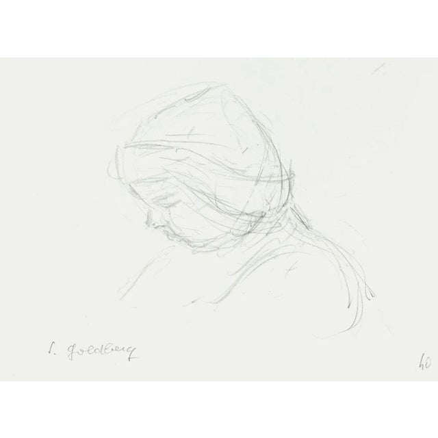 Child is an original drawing in pencil on paper realized by Simon Goldberg (1913-1985). Hand-signed in pencil on the lower...
