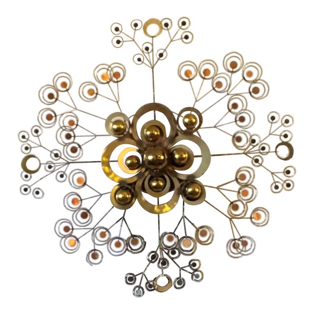 Curtis Jere Sun Drop Wall Sculpture C1980 For Sale