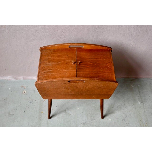 1960s Sewing Cabinet with Compass Feet, 1950s For Sale - Image 5 of 11