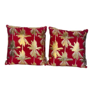 Juicy Couture La78 Gold Palm Trees Pillows For Sale
