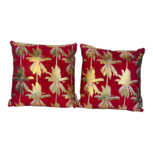 Juicy Couture La78 Gold Palm Trees Pillows