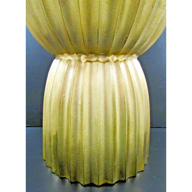 2000 - 2009 Currey & Company Rasi Antique Brass Marble Top Accent Table or Stool For Sale - Image 5 of 9