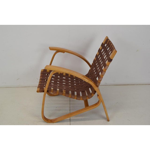 Brown Bent Beechwood Armchair by Jan Vaněk, 1930s For Sale - Image 8 of 18