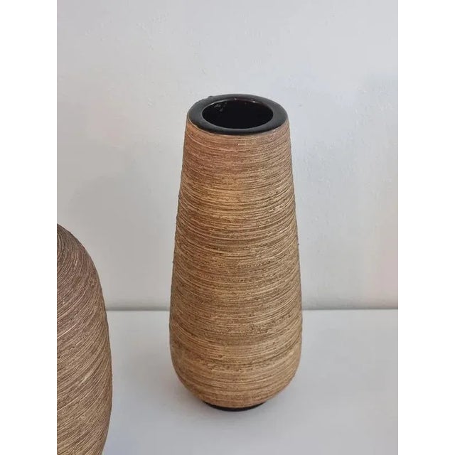 Scandinavian Modern Ceramic Vases attributed to Greta Runeborg for Ekeby, 1950s, Set of 2 For Sale - Image 6 of 10