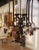 Mid-Century French Louis XV Style Iron and Crystal Four-Light Lantern For Sale - Image 4 of 9