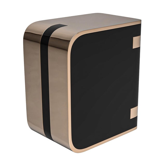 "Galata" Side Table with Bronze and Stainless Steel, Handmade Bizimyer Furniture. Unmatched. Unrivalled. Designed by Hasan...