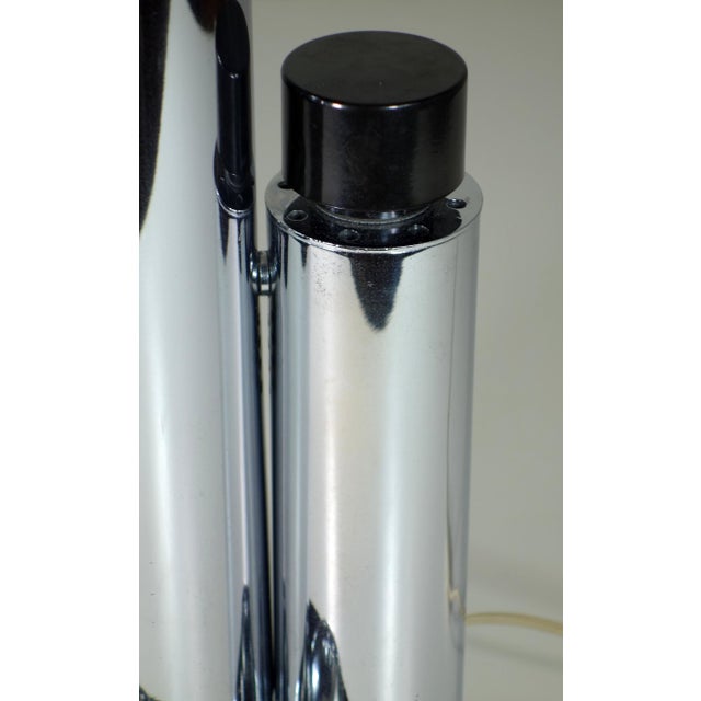 Metal Spanish Space Age Chrome Metal Table Lamp by Fase, 1970s For Sale - Image 7 of 12