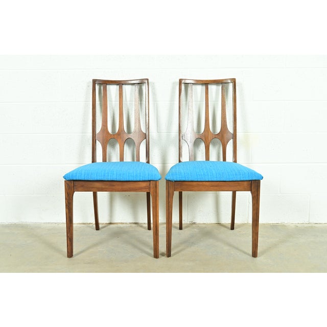 A gorgeous pair of Mid-Century Modern "Brasilia" side chairs or dining chairs By Lenoir Chair Company (a subsidiary of...