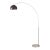 1960s Nova of California Morelli Float Floor Lamp - Mid Century Modern, Satin Nickel Steel, Black Nickel Shade, Dimmer Switch For Sale