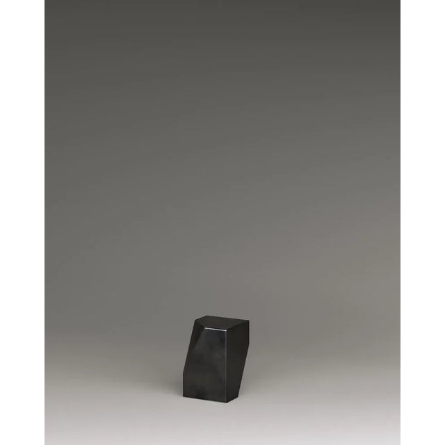 Black Bevel Side Table by Hadge For Sale - Image 8 of 9