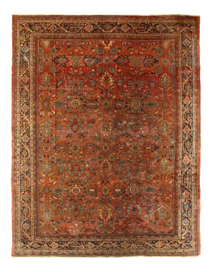 Rust Color Persian Antique Mahal 10'5'' X 13'3''