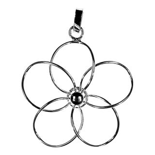 Ajd Delicate and Delightful Daisy in Sterling Silver Wire Pendant Great Gift For Sale