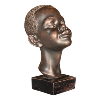 French Art Deco Decorative Bust, 1940s For Sale