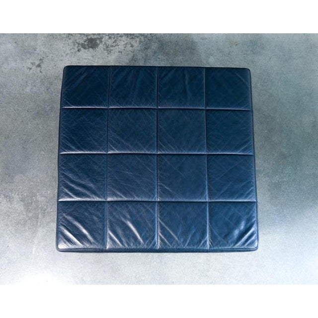 Ottoman in Black Leather and Metal from Poltrona Frau, 1990s For Sale - Image 5 of 16