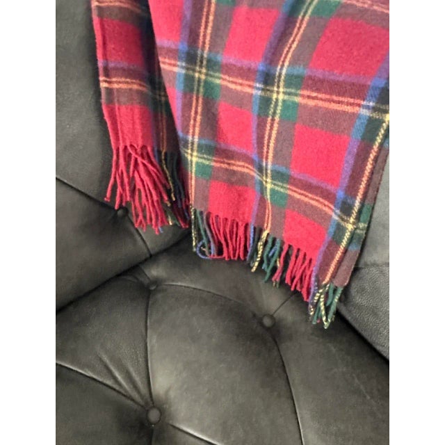 Ralph Lauren Vintage Ralph Lauren Royal Stewart Plaid Wool Throw Blanket For Sale - Image 4 of 10