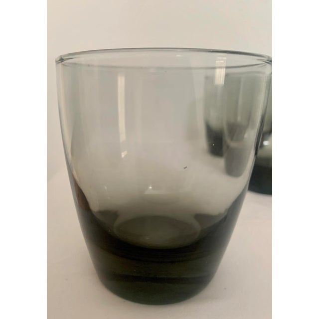 Grey Smokey Scandinavian Balloon Glasses - Set of 6 For Sale - Image 4 of 5