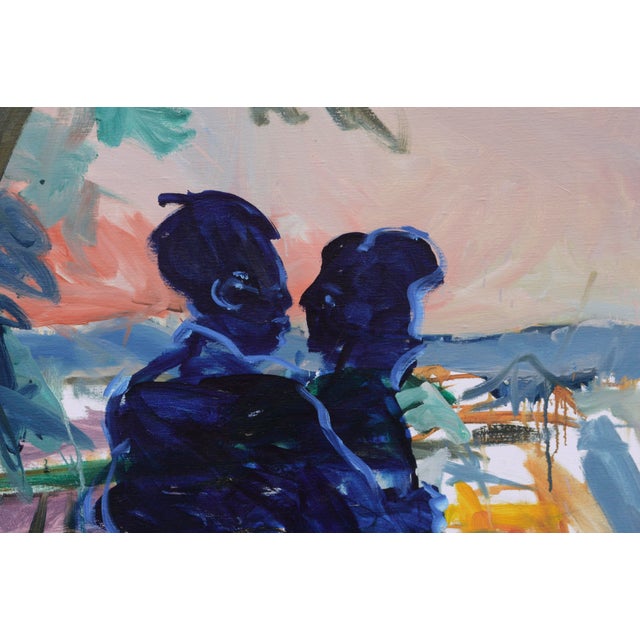 Expressionism Couple Dancing at Sunset - Bay Area Figurative School by Allie William Skelton For Sale - Image 3 of 6