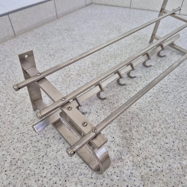 Bauhaus Wall Rack with Shelf, Germany, 1930s For Sale - Image 6 of 9