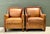 Vintage Nailhead Trim Leather Armchairs - Pair For Sale - Image 9 of 12