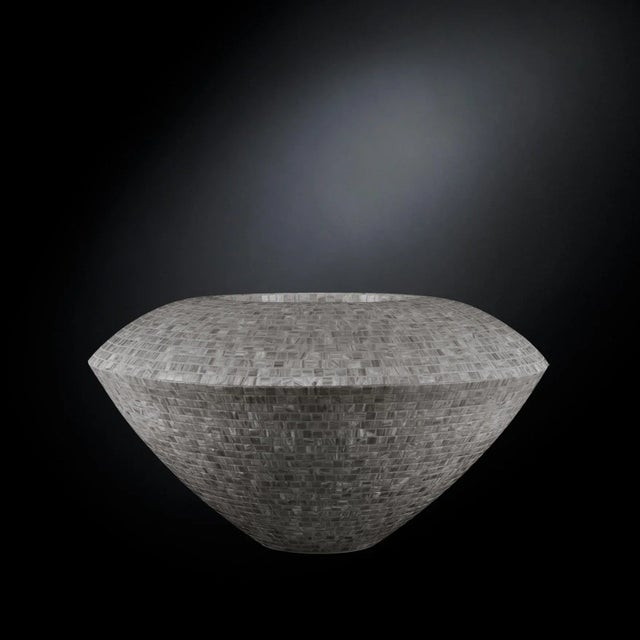 Grey Low-Density Polyethylene Trotty Vase with Bisazza Mosaic from VGnewtrend, in New conditions. Designed from 2000