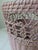 Late 20th Century Vintage Dusty Pink Woven Wicker Wastebasket For Sale - Image 5 of 6