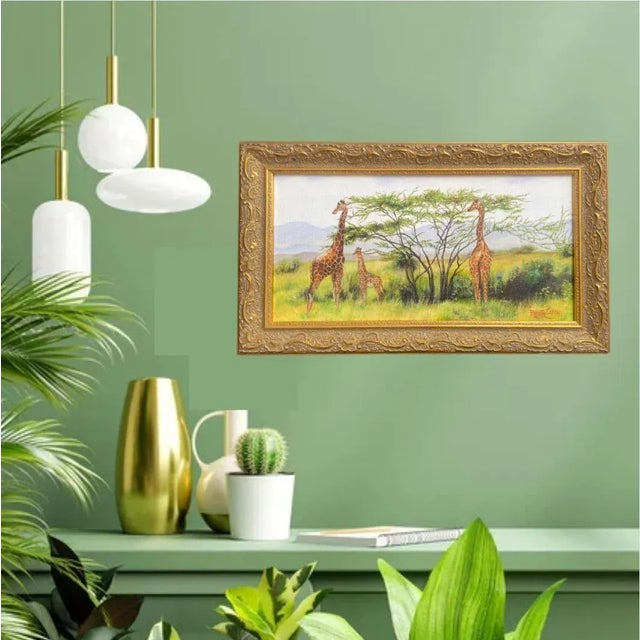 This oil painting by California artist Renate Lichter is entitled “Three Born Free” and is an oil painting on canvas...