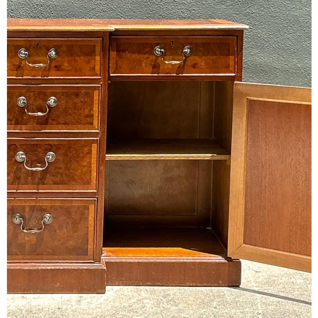 Wood Vintage Flame Mahogany Sideboard Cabinet For Sale - Image 7 of 14