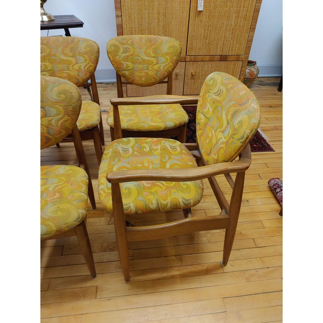 1960s Mid 20th Century Finn Juhl Style for John Stuart Dining Chairs, Set of 6 For Sale - Image 5 of 7