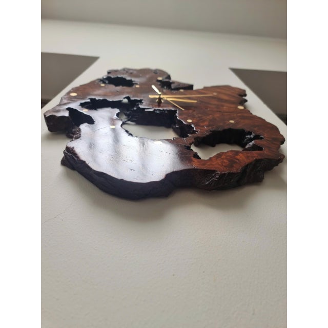 Wood One-of-a-Kind Handcrafted Driftwood Wall Clock – Functional Natural Wood Wall Sculpture For Sale - Image 7 of 17