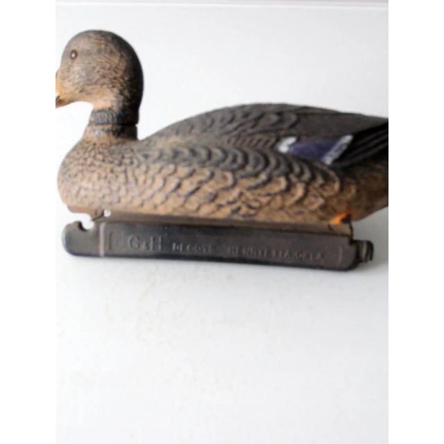 Late 20th Century Vintage G&h Duck Decoy For Sale - Image 5 of 12