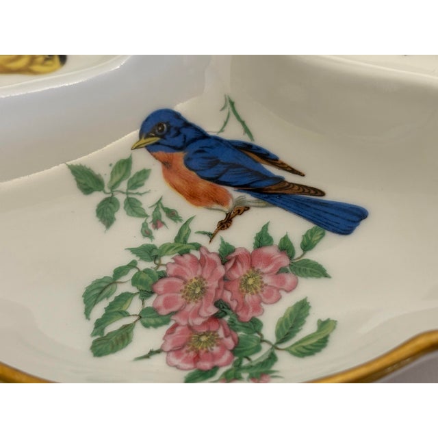 Limoges, France 1940’s Limoges, France Divided Porcelain Dish Trimeed in 24k Gold For Sale - Image 4 of 7