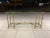 Mid-Century Modern Brass Hoofed Feet Glass Top Console Table Manner of Jansen For Sale - Image 3 of 13