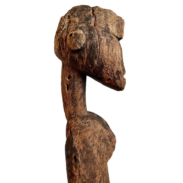 Late 19th Century Old Antique Mumuye Nigerian Male Figure Sculpture For Sale - Image 5 of 16