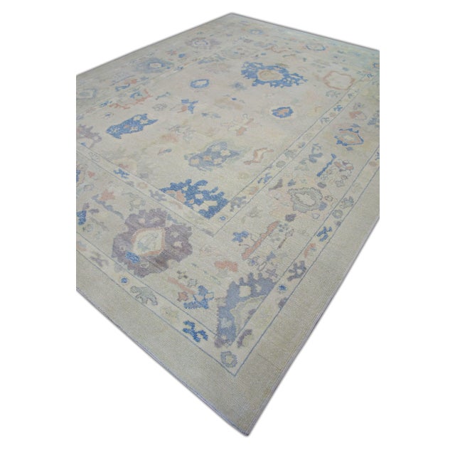 Modern Turkish Oushak Rug 9'3" x 12' For Sale - Image 4 of 6