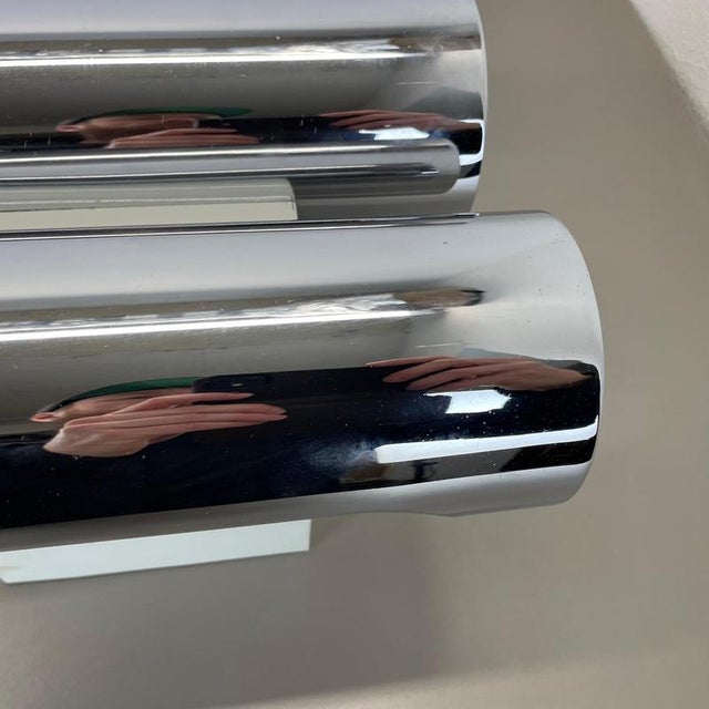 Modern German Space Age Chromed Wall Lights, 1970s, Set of 2 For Sale - Image 8 of 18