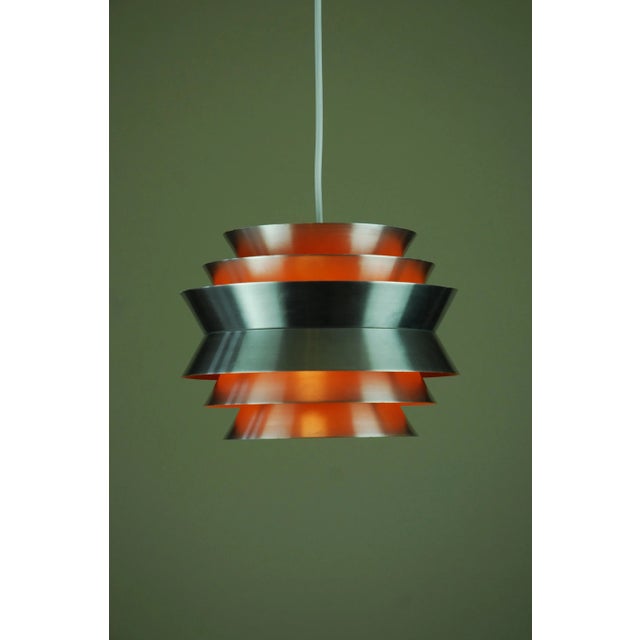1970s Vintage Swedish Trava Pendant Lamp by Sigurd Lindkvist aka Carl Thore for Granhaga Metallindustri For Sale - Image 5 of 9