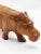 Chestnut Mid 20th Century Carved Teak Wood Rhinoceros and Hippopotamus Figurines For Sale - Image 8 of 11