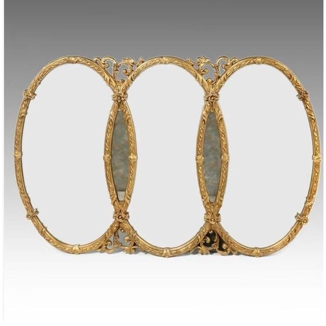 Hollywood Regency Style Giltwood Wall Mirror, 1981 For Sale - Image 4 of 7
