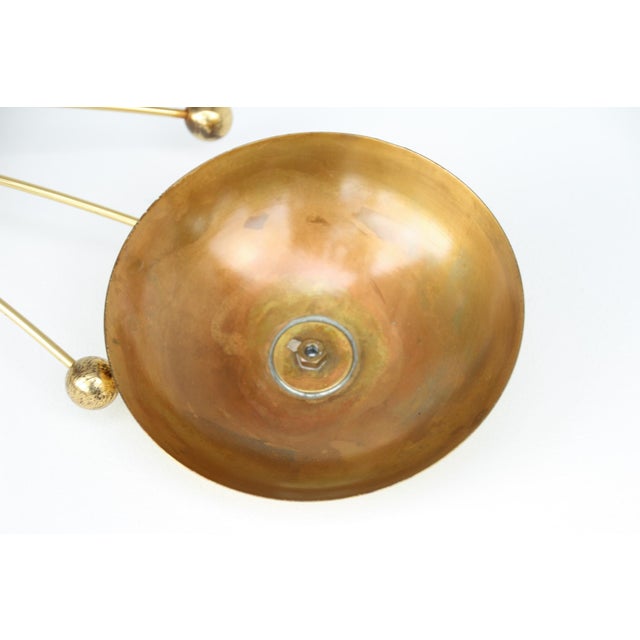 Sunburst Sputnik Wall Lamp in Brass, 1950s For Sale - Image 11 of 16