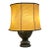 Antique Japanese Meiji Period Patinated Bronze Vase Table Lamp With High Relief Bird and Flower Silk Pagoda Shade For Sale